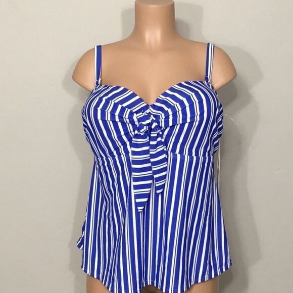 Stripe tankini top. NWT - Picture 2 of 8